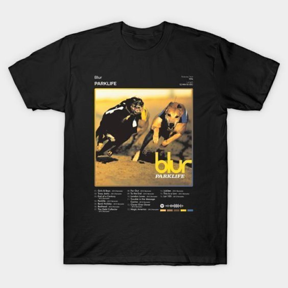 Blur Parklife Tracklist Album Britpop Band Unisex Graphic Tee T-Shirt